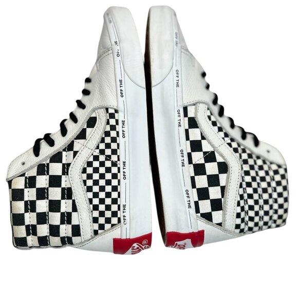 Vans Sk8-Hi Checkerboard Leather High Top Unisex Sneakers Men’s 7 / Women’s 8.5 - Picture 5 of 12